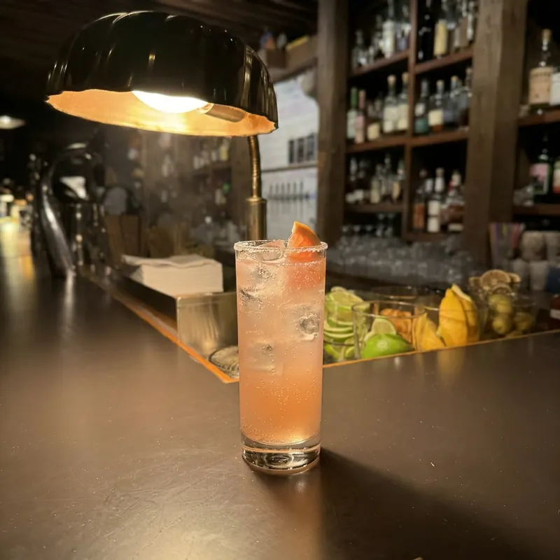The La Paloma cocktail, dim candlelight at Robin Room.