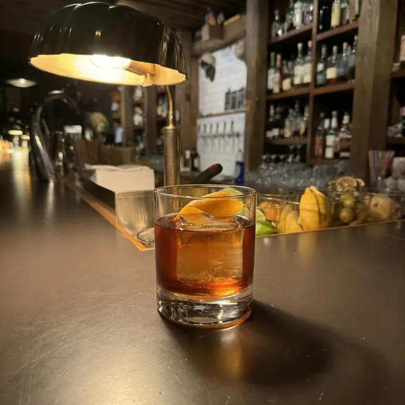 The Shifty cocktail, dim candlelight at Robin Room.