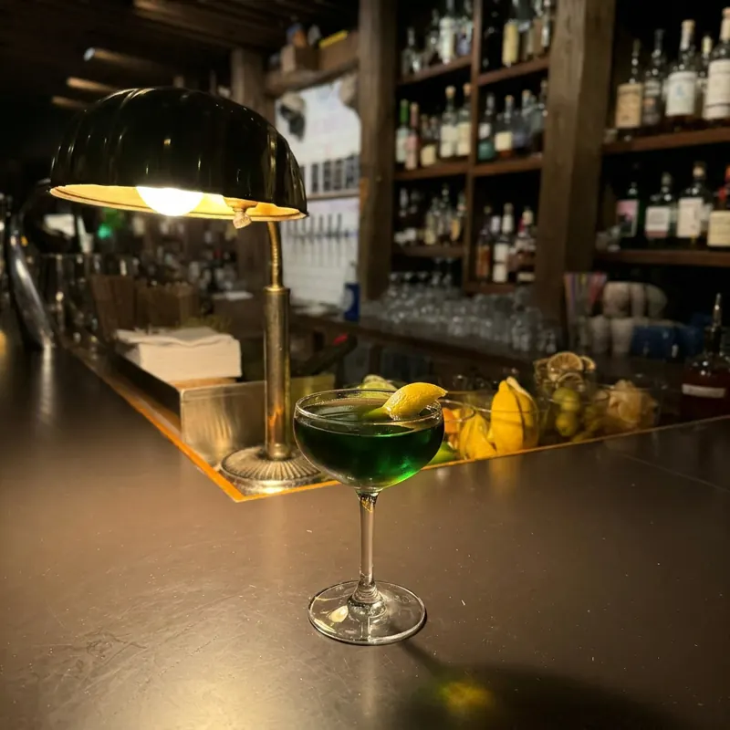The Tipperary cocktail, dim candlelight at Robin Room.