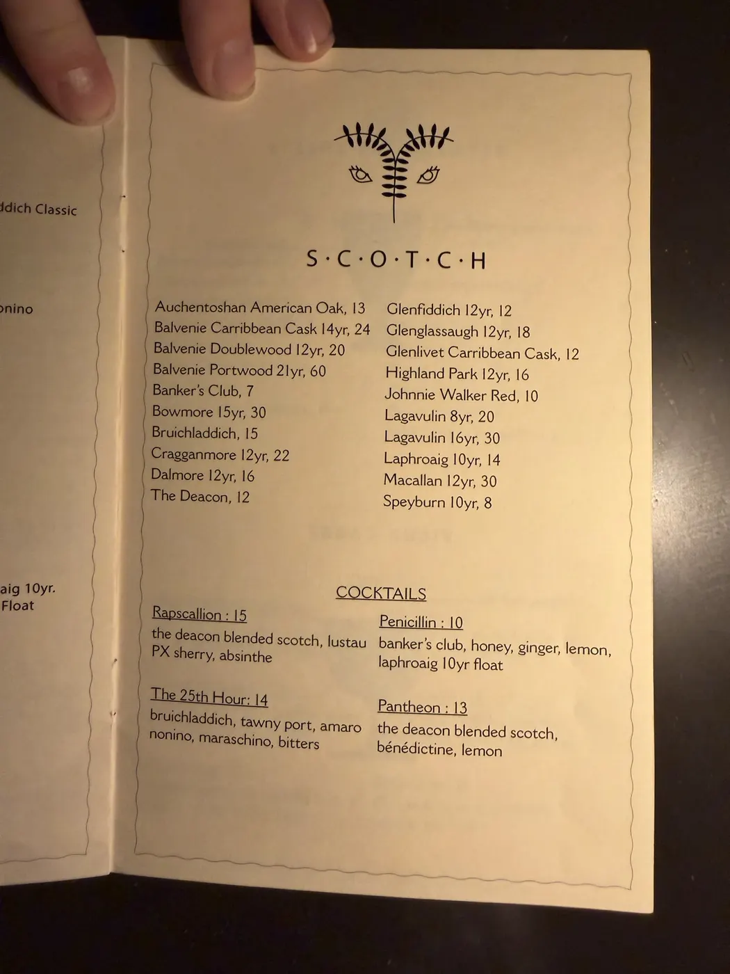 Robin Room scotch list