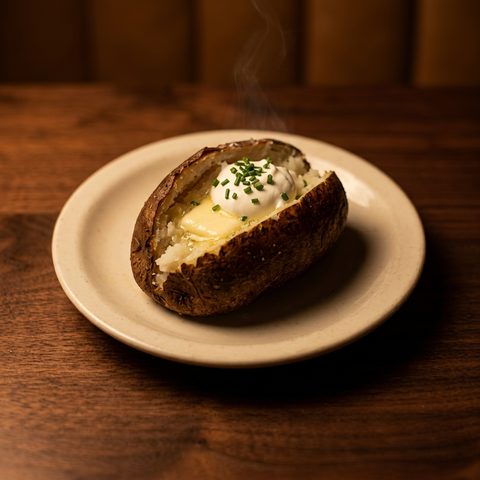 Baked potato with butter