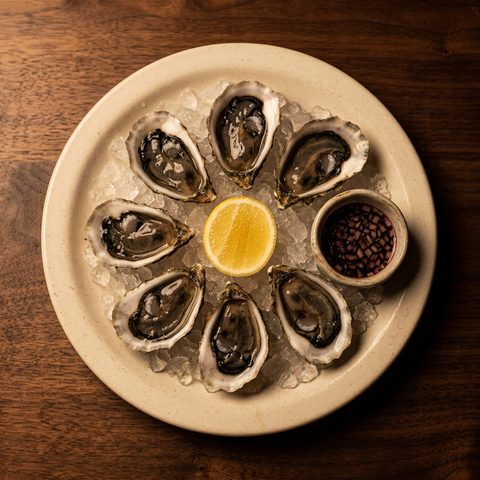 Oysters on the half shell