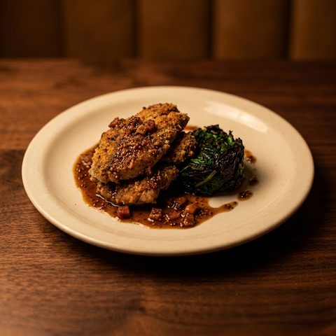 Pan-fried rabbit