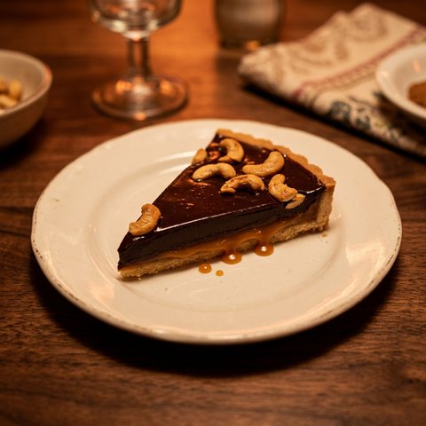 Chocolate caramel tart